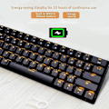 Miniatyrbild 2 av 4: Gaming Keyboard, Rk61 Dual-mode Bluetooth Mechanical Keyboard (wired / Wireless), With Led Backlight, Standby For 360 Hours, For Computer, Mobile Phon
