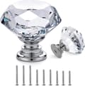 12p Crystal Knobs - Drawer Knobs Dresser Knobs 30mm Glass Diamond Knobs Pull And Knobs 12p Knobs Crystal 12 For Dresser Kitchen Bathroom Cabinet