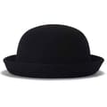 Bowlerhatt i ull for foreldre og barn, Fedora-hatter Dome black 57cm