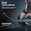 Miniatyrbild 3 av 5: Stereo Pc Gaming Headset With Noise Canceling Mic For Ps4 Ps5 Xbox Series K6