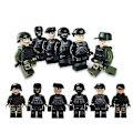 Miniatyrbild 2 av 3: 12pcs Special Police Building Blocks Armed Police Diy Small Particle Assembled Building Block Miniature Toys