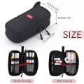 Miniatyrbild 3 av 4: Large Capacity Pencil Case, Durable Pen Pouch With Zippers, Portable Aesthetic Pencil Bag For Adults Black Black