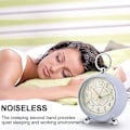 Miniatyrbild 3 av 3: Silent Bedside Clocks Battery Operated Non Ticking Desk Clock Analogue Alarm Clock Bedroom Retro Alarm Clock-bebetter blue