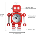 Miniatyrbild 2 av 4: Robot Alarm Clock, Stainless Metal Silent Alarm Clock With Flashing Glowing Eyes