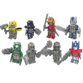 Miniatyrbild 1 av 4: 8pcs Deformed Robot Bumblebee Optimus Prime Inspector Child Puzzle Assembled Building Block Minifigure Toy