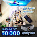 Miniatyrbild 5 av 5: Smart Projector 4k Android 6.0 Hd 1080p Projector Wifi Bluetooth Projector Outdoor Home Movie UK Plug