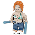 Miniatyrbild 4 av 5: 8pcs One Piece Luffy Sauron Sanji Assembled Building Block Minifigure Toys