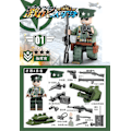 Miniatyrbild 2 av 4: 6pcs Fierce Battle Pacific Commander Small Particle Assembled Toy Military Building Block Minifigure
