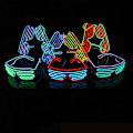 Miniatyrbillede 3 af 4: Neon LED Lysende Blinkende Briller Eyewear Til Natklub Halloween Rave Party Diskotek A