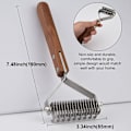 Miniatyrbild 5 av 5: Coat King Brush Dogs And Cats, Pet Grooming Comb Detangling Rake Dramatically Reduces Hair Loss