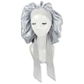 Silk Bonnet Satin Bonnet For Sleeping Bonnet With Tie Band Night Cap silver
