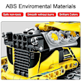 Miniatyrbilde 3 av 5: Teknisk App Rc Bulldozer Konstruksjonsleker Byggeklosser By Elektrisk Bil Gravemaskin Sett Barneklosser For Gutter Barnegaverapp Rc Bulldozer