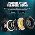 Miniatyrbild 2 av 3: Stereo Pc Gaming Headset With Noise Canceling Mic For Ps4 Ps5 Xbox Series K5