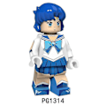 Miniatyrbild 4 av 4: 8pcs Sailor Moon Moon Hare Mizuno Ami Assembled Building Block Minifigure Toy