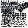 Miniatyrbild 1 av 2: 22 Pieces Small Particle Building Block Toy Figures With Weapons Style-B car