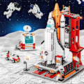 Miniatyrbild 3 av 5: City Aerospace Rocket Launch Center Architecture Building Blocks Model Ideas Space Astronaut Figures Bricks Stem Toys For Kids792pcs No Box