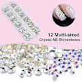Miniatyrbild 2 av 4: 2000pcs Multi-sized Crystal Ab Rhinestones With Pick Up Tweezer And Rhinestones Picking Pen