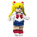 Miniatyrbild 2 av 4: Venalisa 8pcs Sailor Moon Moon Hare Mizuno Ami Assembled Building Block Minifigure Toy