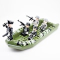 Miniatyrbild 3 av 4: Military Building Blocks Set Small Particles Assembled Building Blocks Minifigure Boy Children's Toys