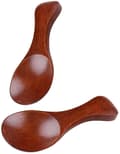 2pcs Mini Wooden Spoon With Short Handle, Perfect Smallkitchen Accessories Brown