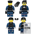 Pikkukuva 2 / 4: 22 kpl Sotilaspoliisi Rakennuspalikat Minifiguuri Tee-se-itse Pieniä Osia Koottu Nukke Koristeet Pojat Koulutuslelut