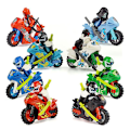 Miniatyrbillede 1 af 4: Ninja Motorcykel 8 Minifigur Børnelegetøj Byggeklodser