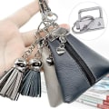 Miniatyrbild 3 av 4: Fong Fong 40-pack Key Fob Hardware With Key Ring, Keychain Wristlet Wrist Cotton Tail Clip Webbing 26mm