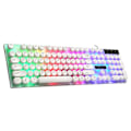Miniatyrbild 3 av 4: Glowing Keyboard With Round Keycaps For Pc/laptop Gaming Backlit Keyboard For Computer Gamers White