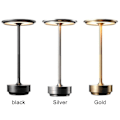 Miniatyrbild 2 av 3: Touching Control Crystal Lamp Rechargeable Waterproof Soft Light Metal Dimmable Cordless Desk Lamp Gold