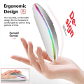 Miniatyrbild 4 av 5: 5.0 Bluetooth With Usb Rechargeable Rgb Mouse Bt5.2 For Laptop Computer Pc Macbook Gaming Mouse 2.4ghz 1600dpi White
