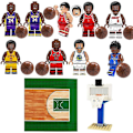 Miniatyrbild 1 av 4: Nba Basketball Court Building Blocks Star Jordan Kobe Minifigure Puppet Ornament Building Blocks C