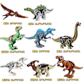Miniatyrbillede 3 af 4: Dinosaur Byggeklodser Tyrannosaurus Pterodactyl Børns Små Partikler Samle Legetøj 20 stk