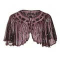 Women's 1920s Shawl Beaded Sequin Deco Evening Cape Bolero Flapper Cover Up
