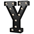 Miniatyrbillede 1 af 5: Nydesignet LED Bogstav Lys 26 Alfabet Sorte Dekorative Marquee Lamper Til Bryllupsfest Y