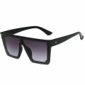 Miniatyrbild 2 av 2: Oversized Square Sunglasses Women Fashion Flat Top One Piece Shade Mirror Uv400 F