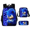 Sonic The Hedgehog Backpack Three-piece Set School Bag
