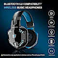 Pikkukuva 4 / 4: Bluetooth Langattomat Kuulokkeet Mikillä, PS4 Pelikuulokkeet PC:lle, Xbox Onelle, PS5:lle Blue