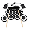 Miniatyrbild 1 av 4: Silicon Drum Set Digital Electronic Roll Up Drum Kit Compact Size Usb 7 Drum Pads
