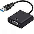 Miniatyrbild 1 av 3: Usb 3.0 To Vga Adapter, Usb To Vga Video Adapter Converter External Video Graphic Card Multi Monitor Display 1080p Resolution Compatible With Windows