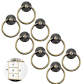 Miniatyrbild 2 av 4: 8pcs Vintage Cabinet Ring Knobs Round Antique Drawer Pulls Handle Bronze