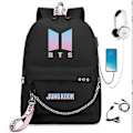 Miniatyrbilde 1 av 4: Bts Ryggsekk USB Lading Skolesekk Color 2
