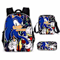 Miniatyrbillede 1 af 2: 3 stk. 3D Print Super Sonic Rygsæk Skuldertasker Penalhus Sonic 5