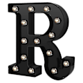 Miniatyrbillede 1 af 5: Nydesignet LED Bogstav Lys 26 Alfabet Sorte Dekorative Marquee Lamper Til Bryllupsfest R
