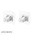 Miniatyrbild 1 av 5: 2pcs Curtain Rod Holder Clamp Hooks Adhesive Wall Curtain Fixed Clip Hanging Rack Hook White