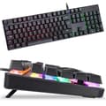 Rgb Led Backlit Wired Mechanical Gaming Keyboard,104 Gaming Keyboard