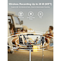 Miniatyrbild 3 av 3: Wireless Microphone Lapel Mic System For Youtube Facebook Live Stream Tiktok Video Recording Vlog Plug & Play Lavalier Noise Reduction No App & Blueto Lighting