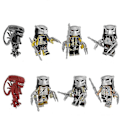 Miniatyrbillede 1 af 4: 8 stk. Predator Alien Samlede Byggeklodser Minifigurer Pædagogisk Legetøj til Børn