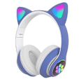 Pikkukuva 1 / 2: Langattomat Bluetooth-kuulokkeet Kissan Korvilla ja LED-valoilla Blue