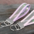 Miniatyrbild 2 av 4: Fong Fong 40-pack Key Fob Hardware With Key Ring, Keychain Wristlet Wrist Cotton Tail Clip Webbing 26mm