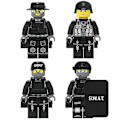 Pikkukuva 3 / 4: 22 kpl Sotilaspoliisi Rakennuspalikat Minifiguuri Tee-se-itse Pieniä Osia Koottu Nukke Koristeet Pojat Koulutuslelut